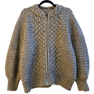Vintage Handmade Zip-Up Sweater
